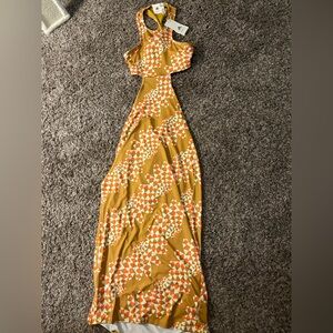 Adidas Mustard and Orange Patterned Dress